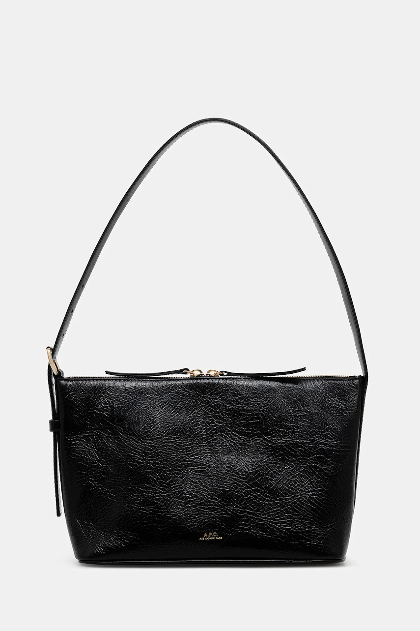 A.P.C. poșetă de piele Sac Vera Shoulder culoarea negru, PXCCK.F61974