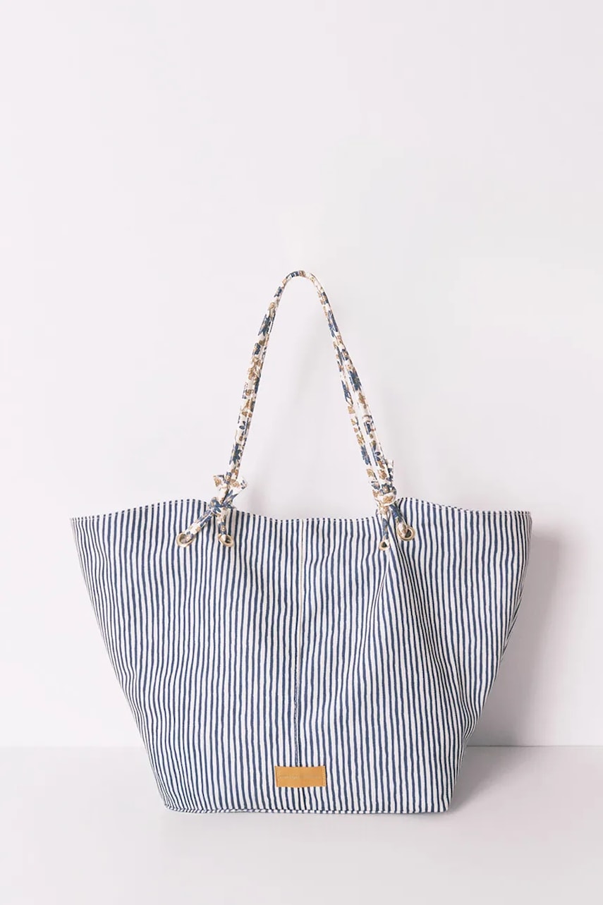 Levně Plážová taška women'secret modrá barva, 3062336