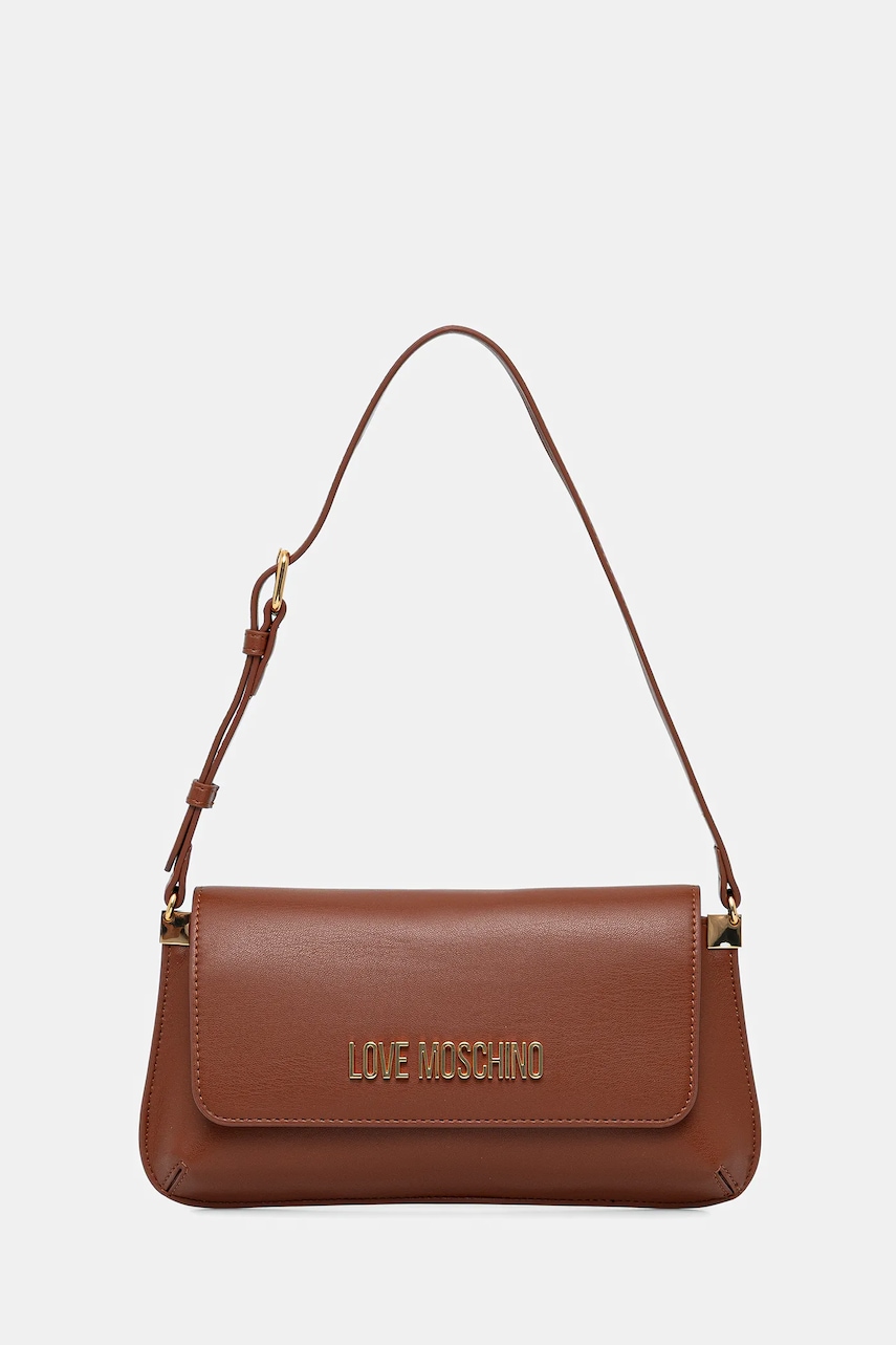 Love Moschino poșetă culoarea maro, JC4058PP1NLO0312