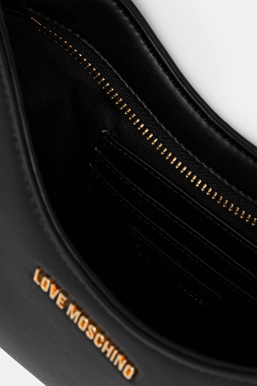 Δερμάτινη τσάντα Love Moschino χρώμα: μαύρο, JC4070PP1NL1300A φωτογραφία