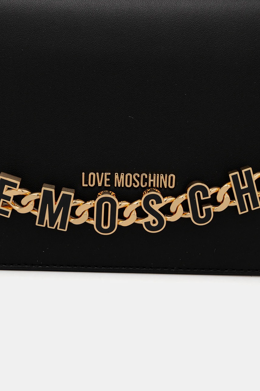 Кожаная сумочка Love Moschino цвет чёрный JC4071PP1NL1300A