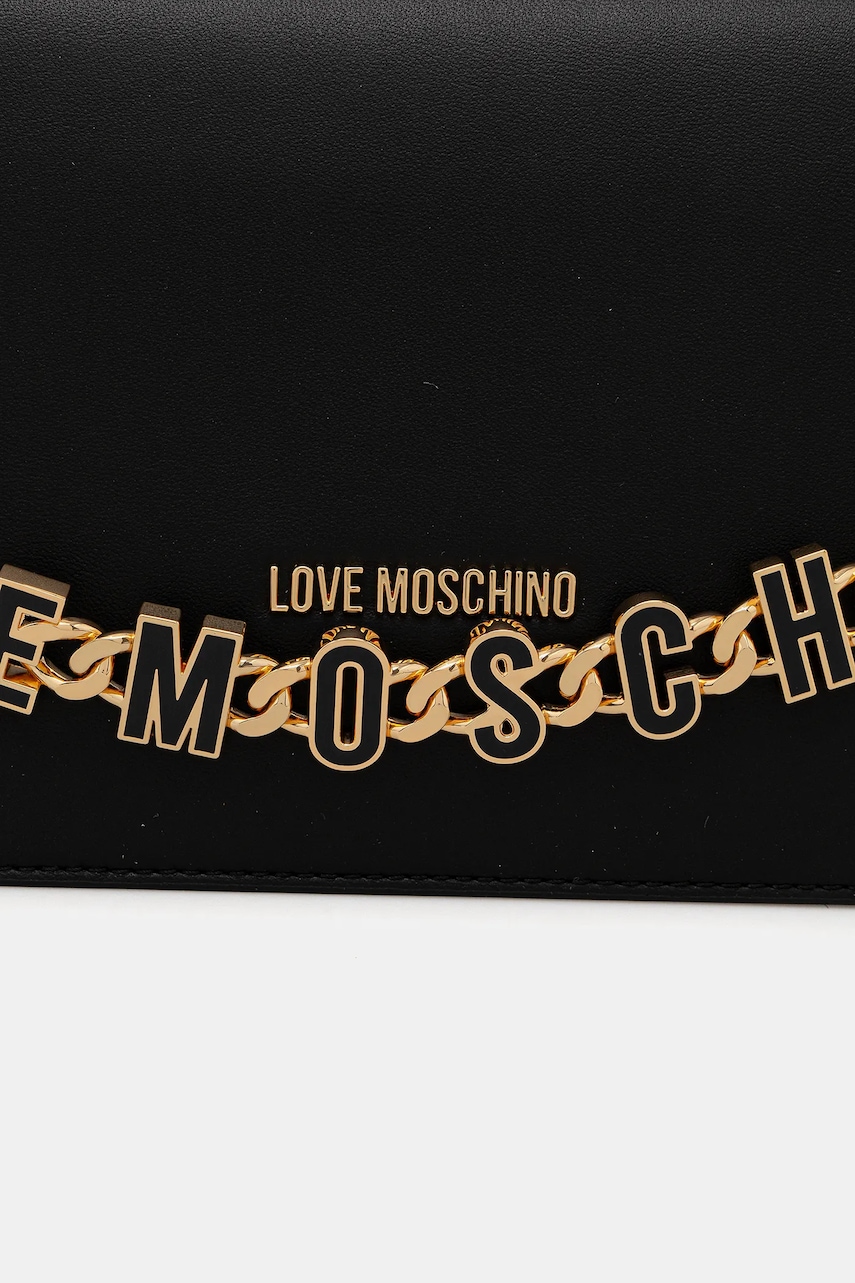 Кожаная сумочка Love Moschino цвет чёрный JC4071PP1NL1300A Кожаная сумочка Love Moschino цвет чёрный JC4071PP1NL1300A