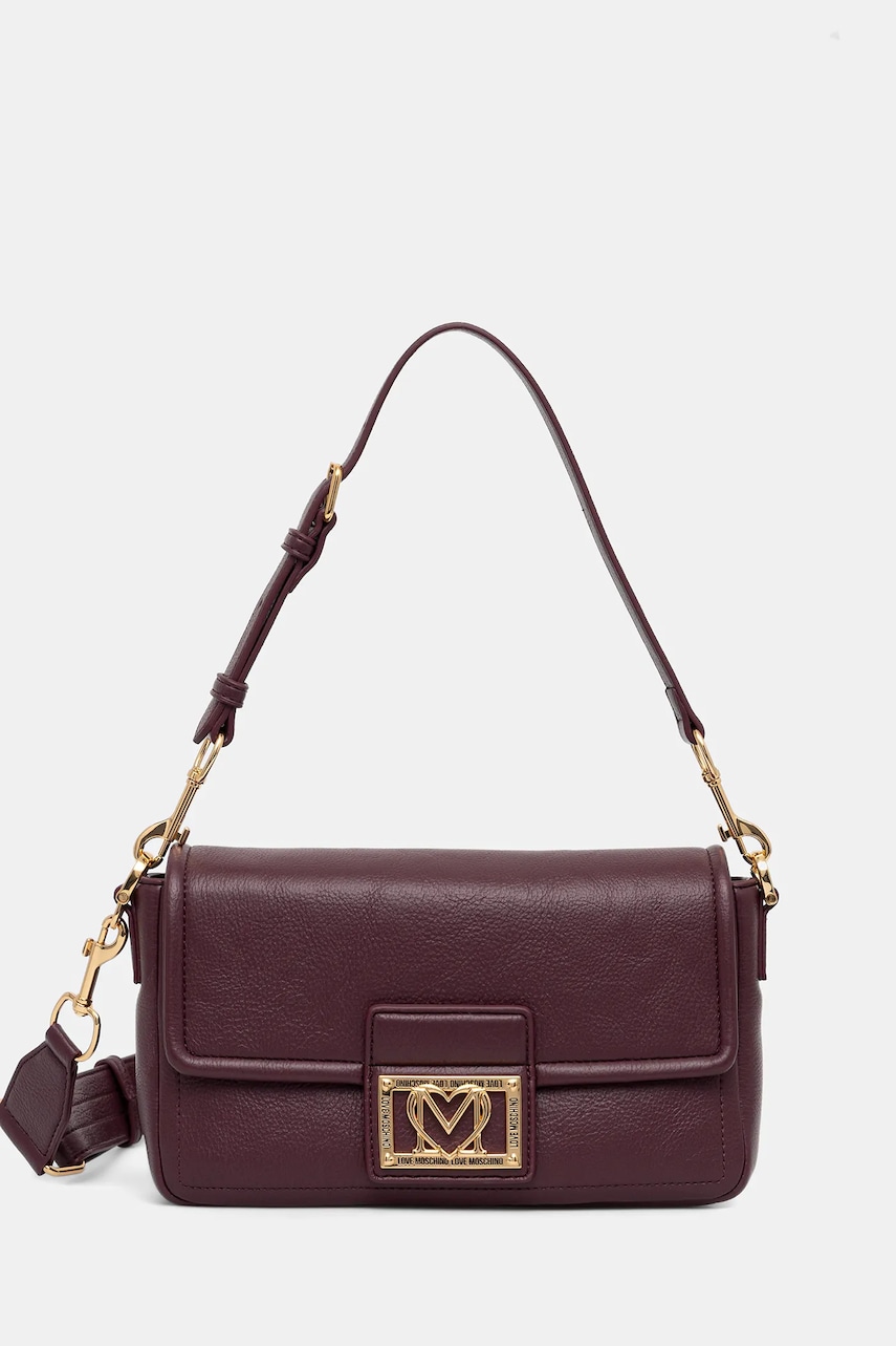 Love Moschino poșetă culoarea bordo, JC4086PP1NLI0552
