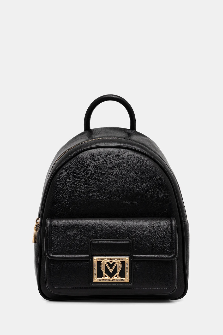 Love Moschino rucsac culoarea negru, mic, cu imprimeu, JC4091PP1NLI0000