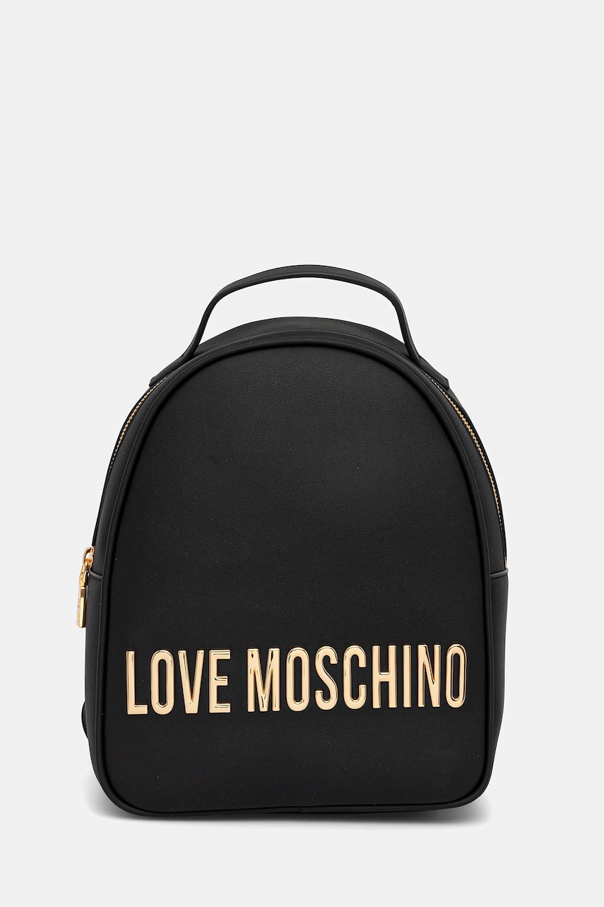 Love Moschino rucsac culoarea negru, mic, cu imprimeu, JC4197PP1NKD0000