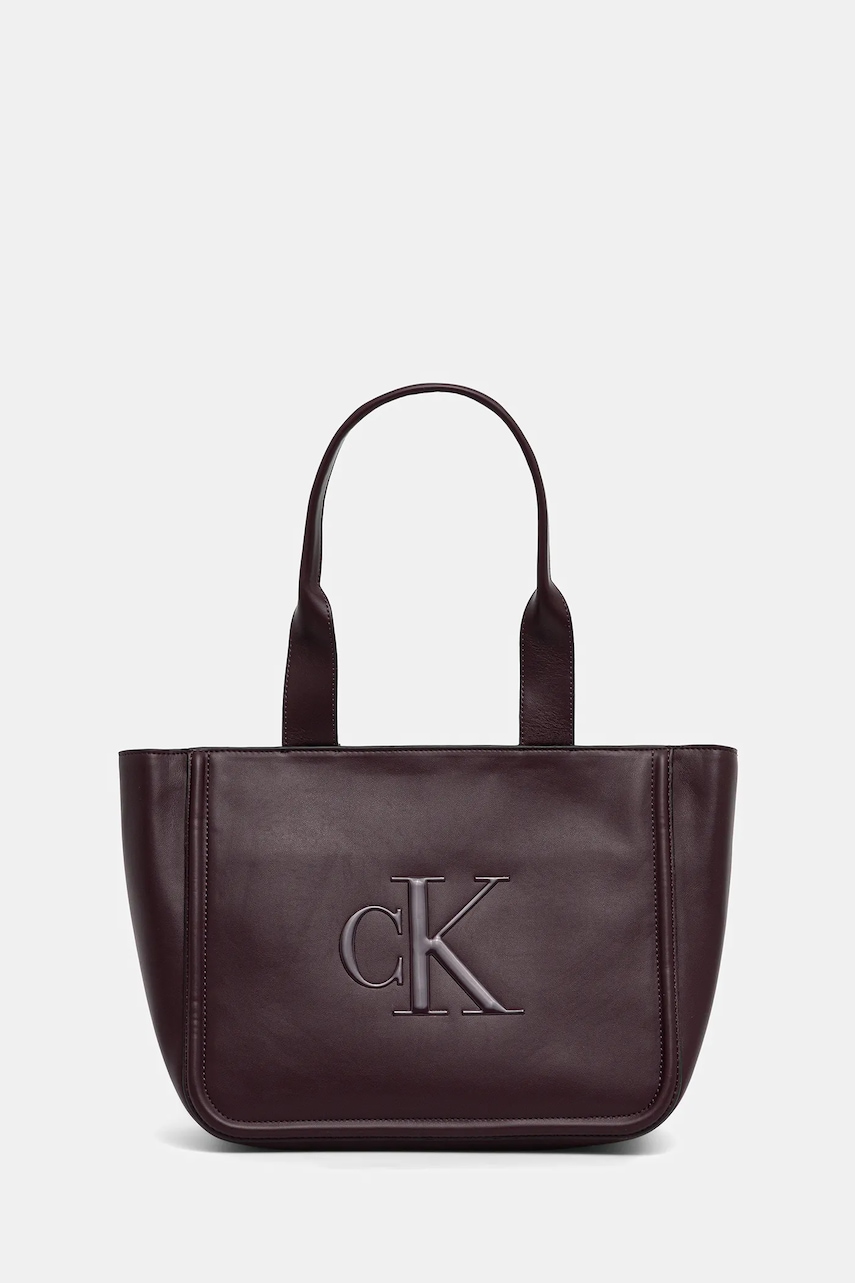 Levně Kabelka Calvin Klein hnědá barva, LV04F3218G