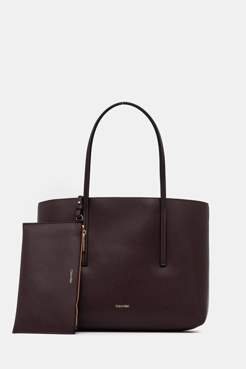 Levně Kabelka Calvin Klein hnědá barva, LV04F3275G