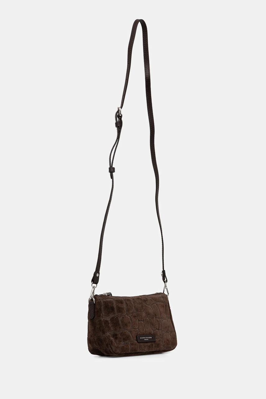 Замшевая сумочка Gianni Chiarini NORA POUCH цвет коричневый BS.10224.CM Замшевая сумочка Gianni Chiarini NORA POUCH цвет коричневый BS.10224.CM