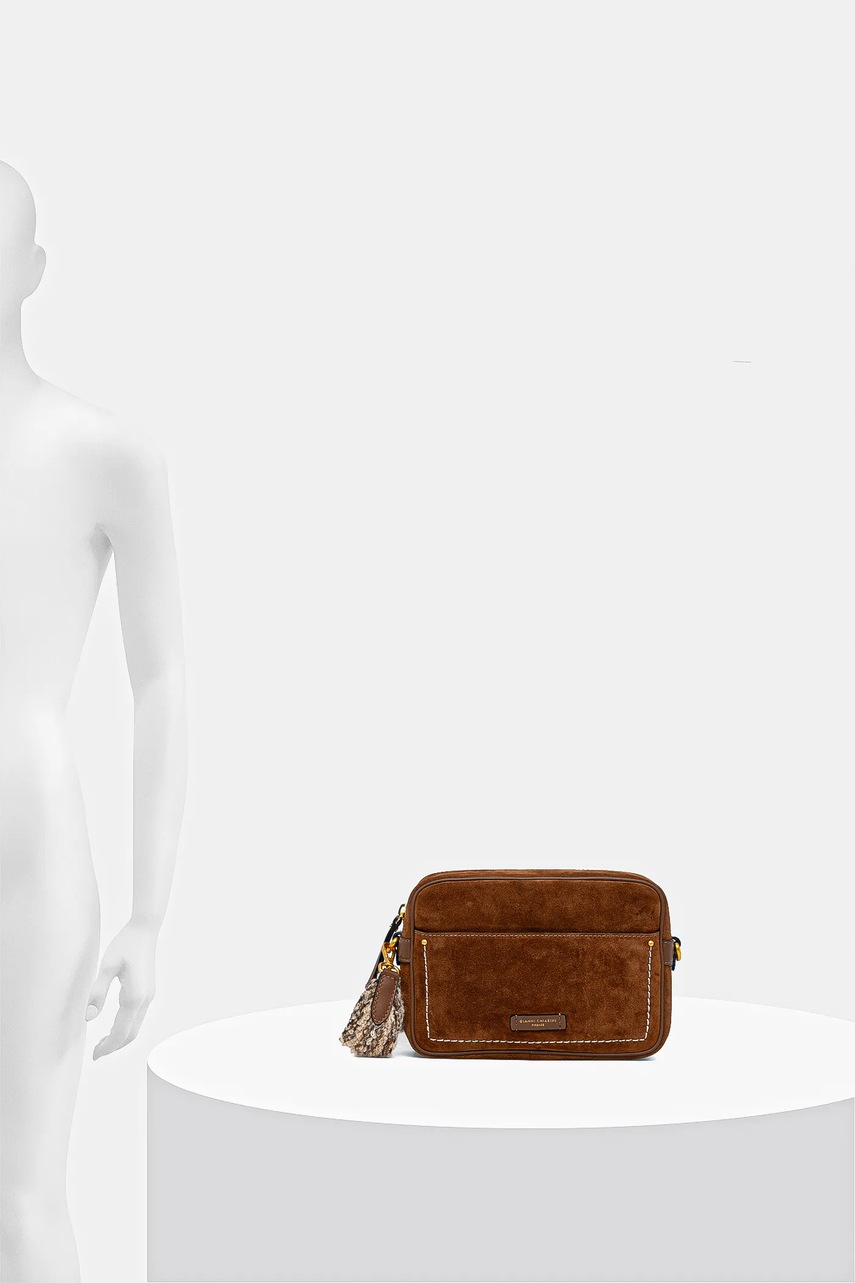 Τσάντα σουέτ Gianni Chiarini NINA χρώμα: καφέ, BS.12060.CM φωτογραφία