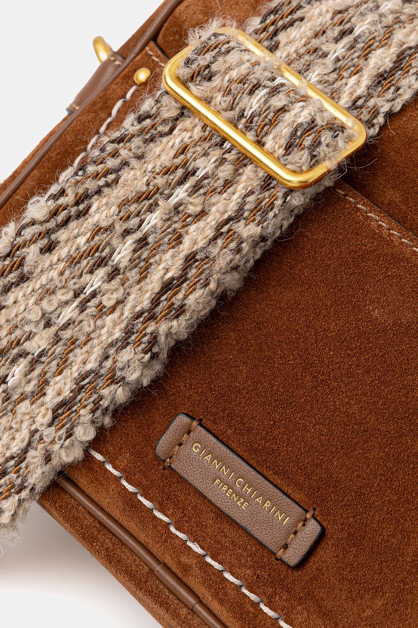 Τσάντα σουέτ Gianni Chiarini NINA χρώμα: καφέ, BS.12060.CM φωτογραφία