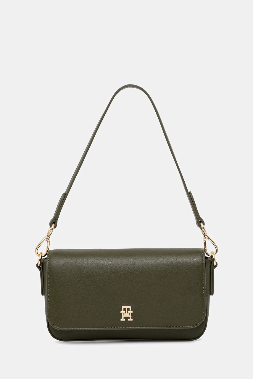 Levně Kabelka Tommy Hilfiger zelená barva, AW0AW17677