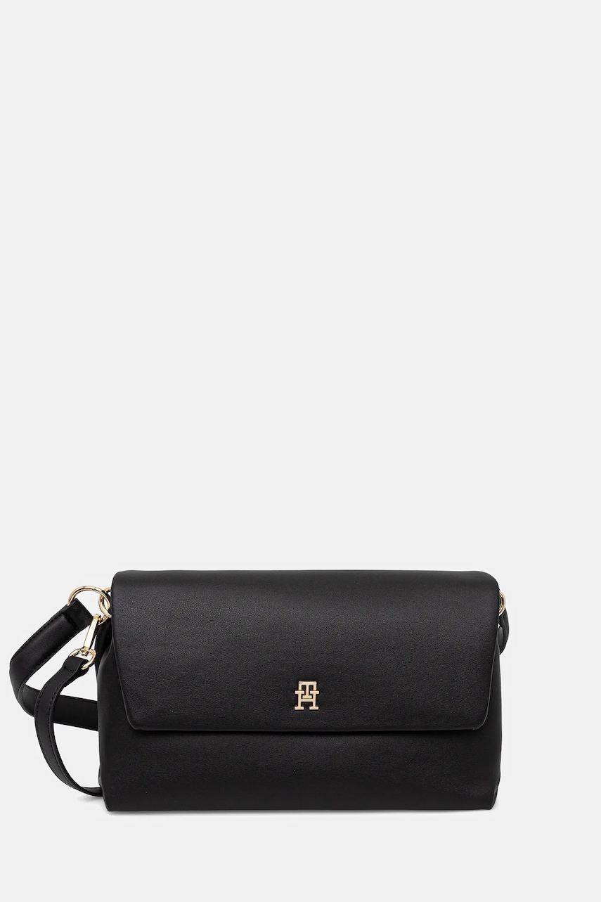 Levně Kabelka Tommy Hilfiger černá barva, AW0AW17695