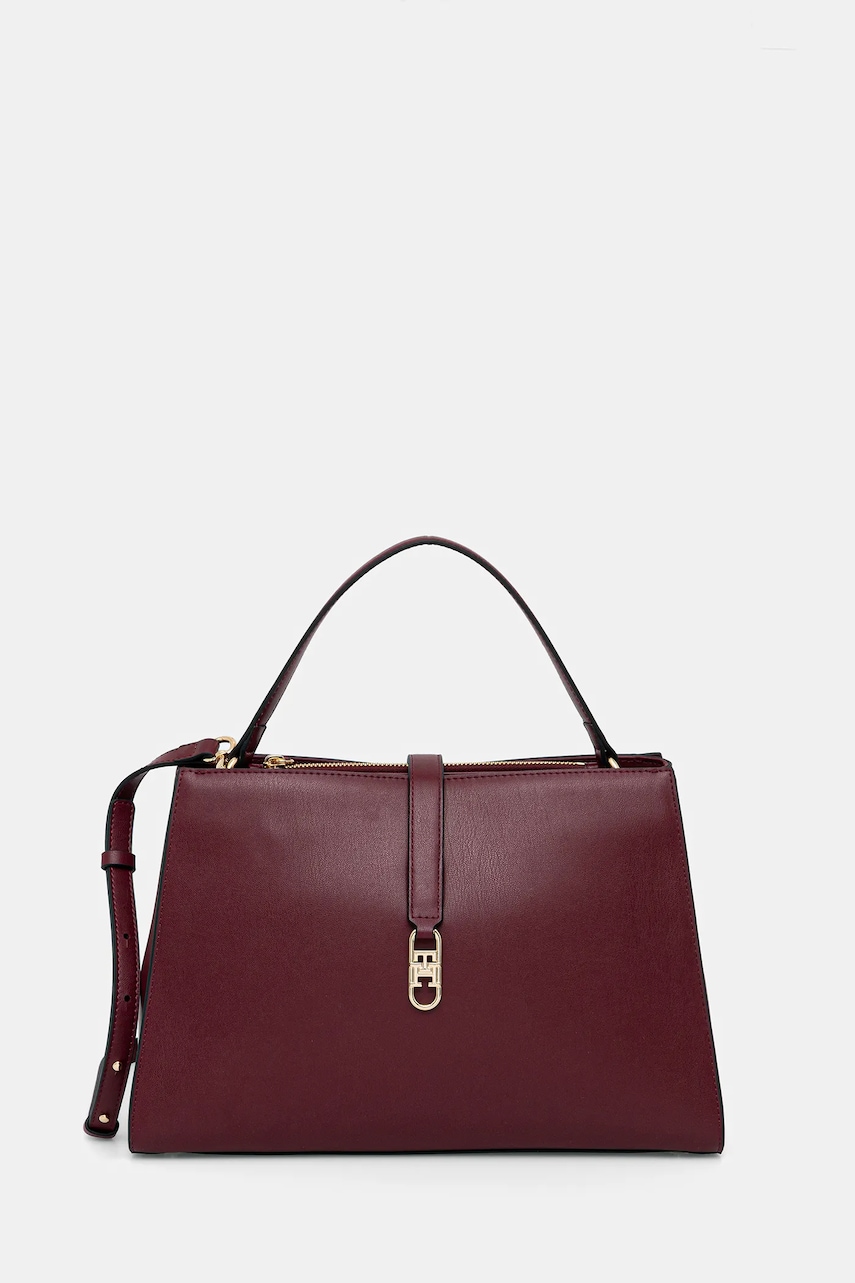 Levně Kabelka Tommy Hilfiger vínová barva, AW0AW17724