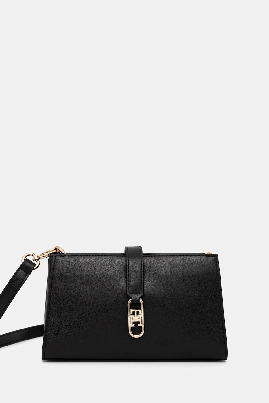 Kabelka Tommy Hilfiger černá barva, AW0AW18005