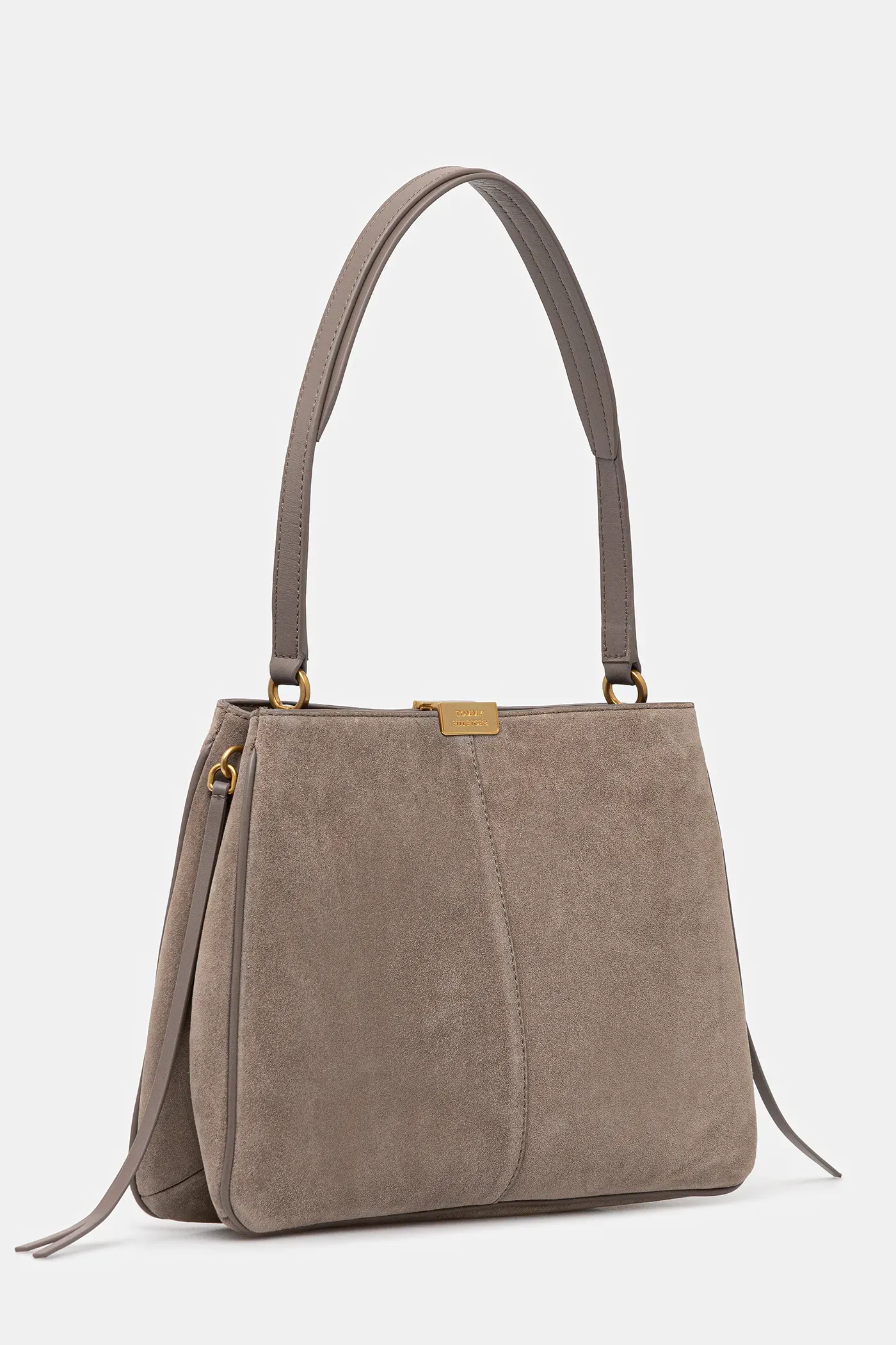 Замшевая сумочка Tommy Hilfiger цвет коричневый AW0AW18201