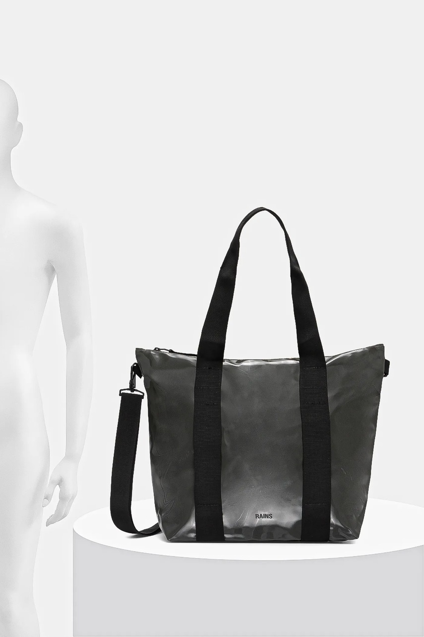 Τσάντα Rains 14160 Tote Bag Mini χρώμα: πράσινο, 14160 φωτογραφία