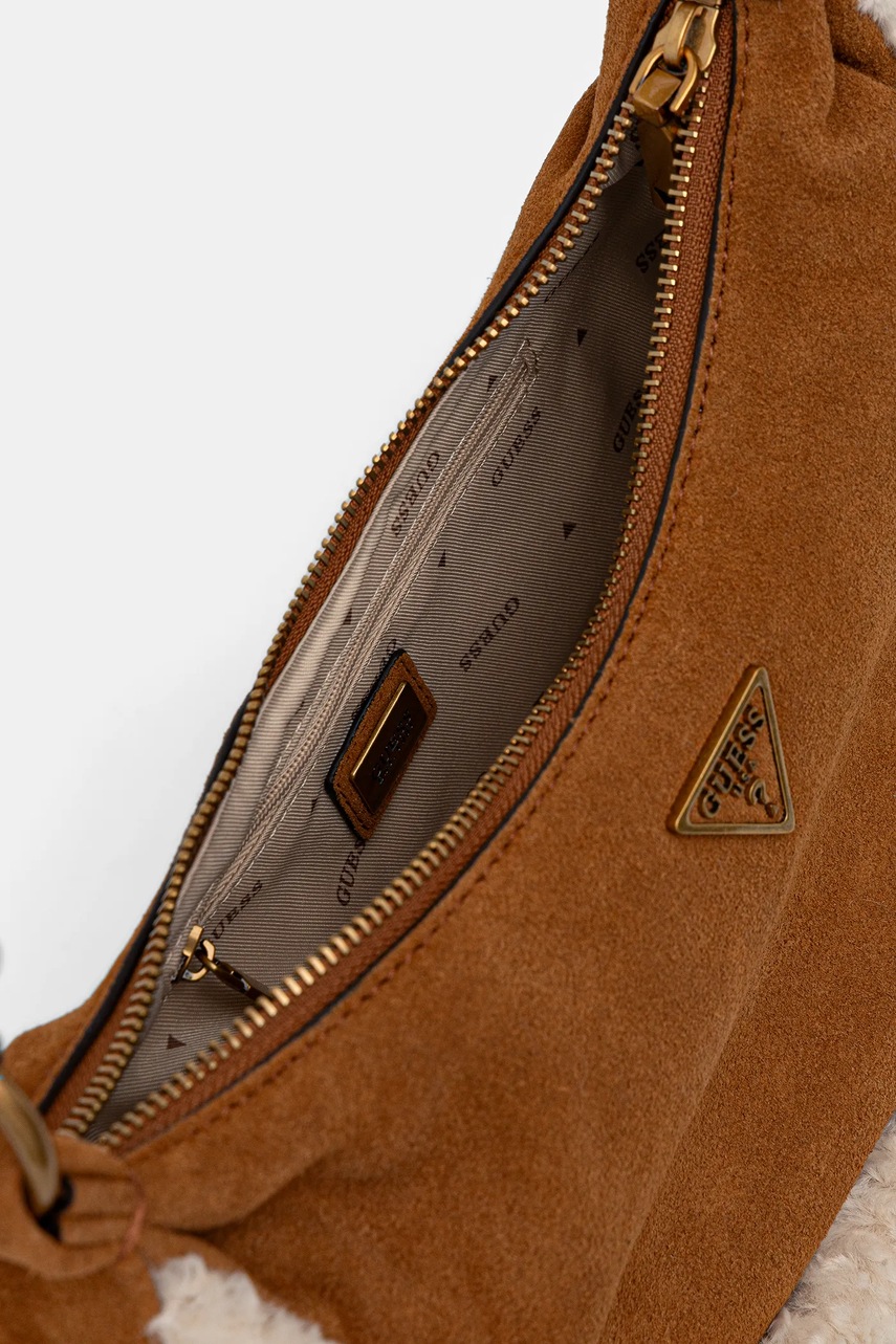 Semišová kabelka Guess AMITA