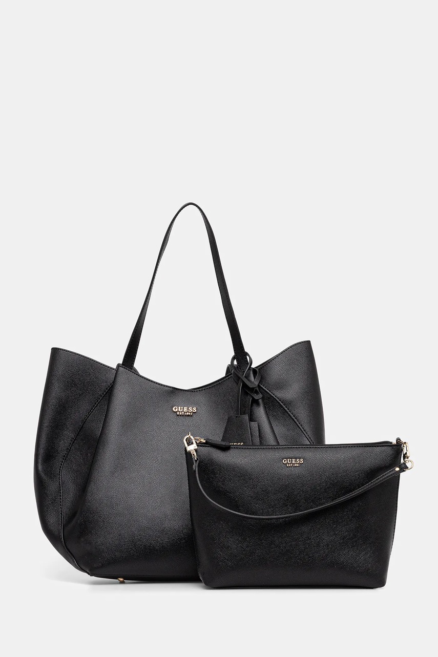 Levně Kabelka Guess AMORETTE černá barva, HWBG78 98240