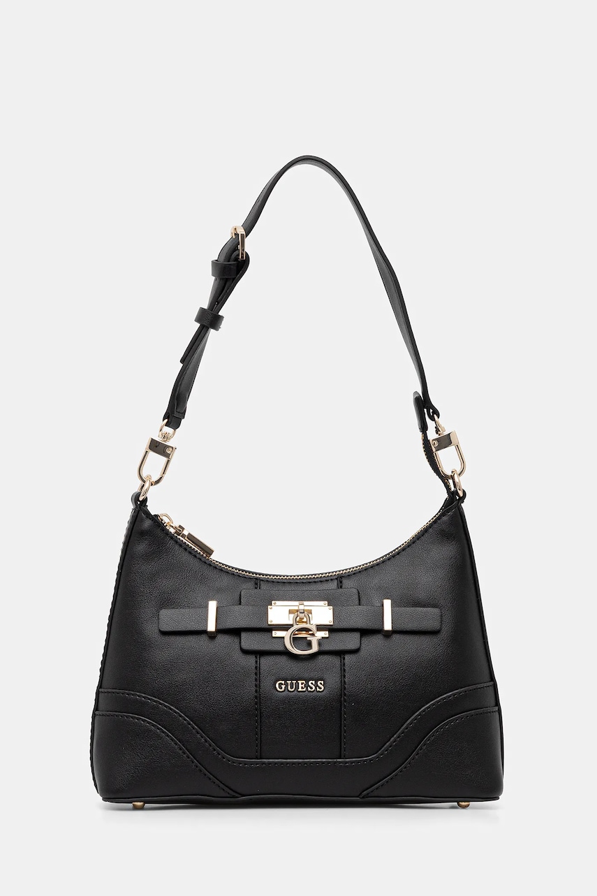 Levně Kabelka Guess GREYSON černá barva, HWBG92 06180
