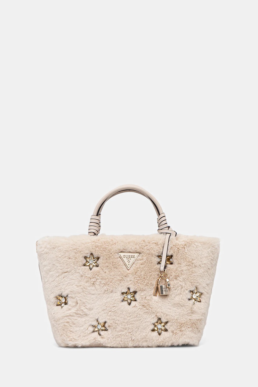 Levně Kabelka Guess SHAIDA béžová barva, HWWE81 43220