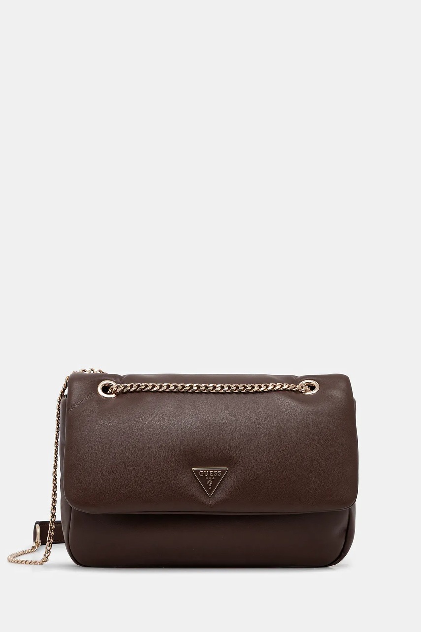 Levně Kabelka Guess SUNETRA hnědá barva, HWNG75 34210