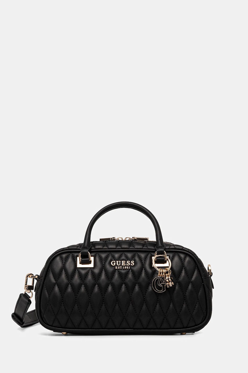 Levně Kabelka Guess VALLA černá barva, HWQG81 22050