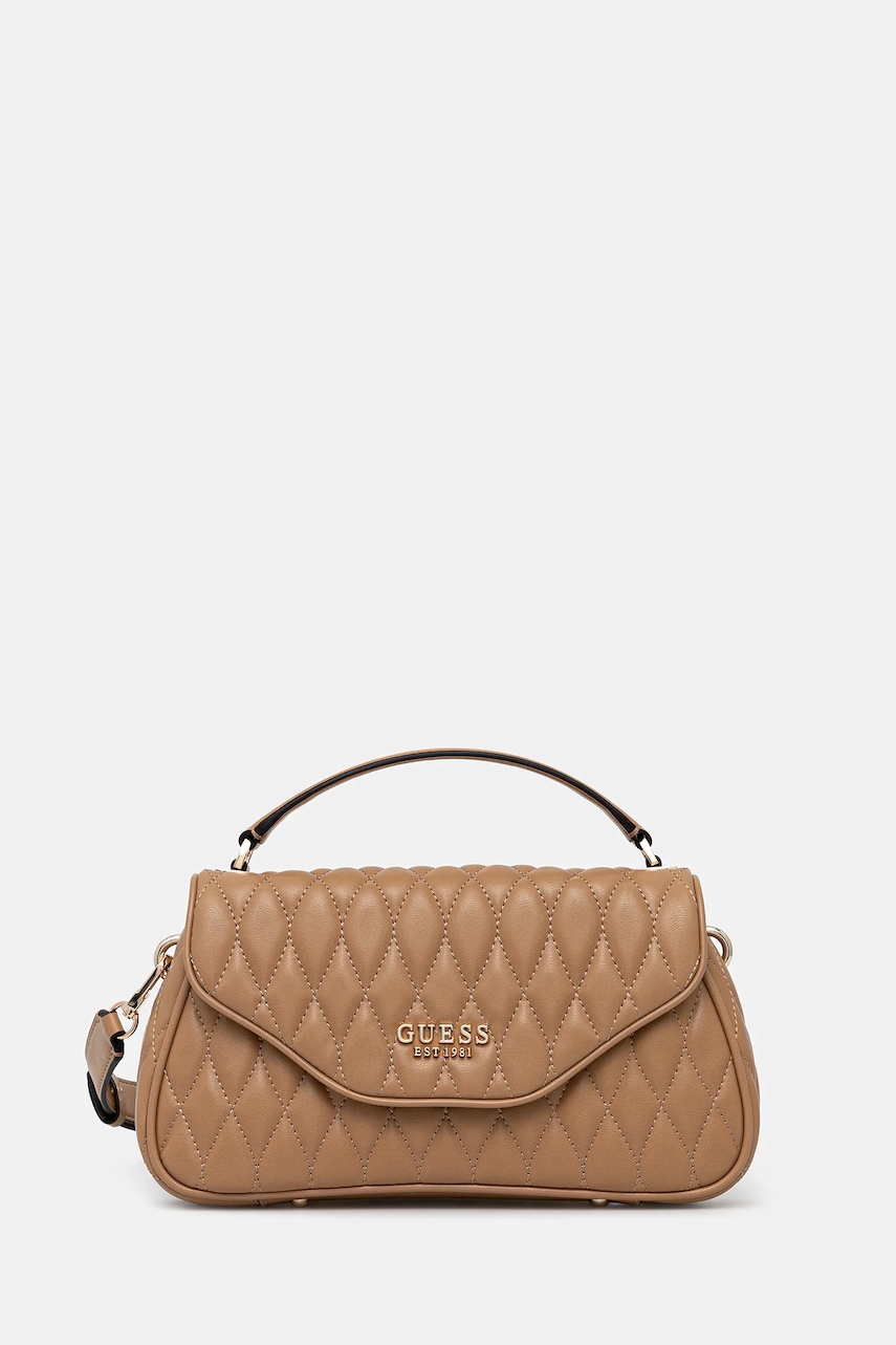 Levně Kabelka Guess VALLA hnědá barva, HWQG81 22200