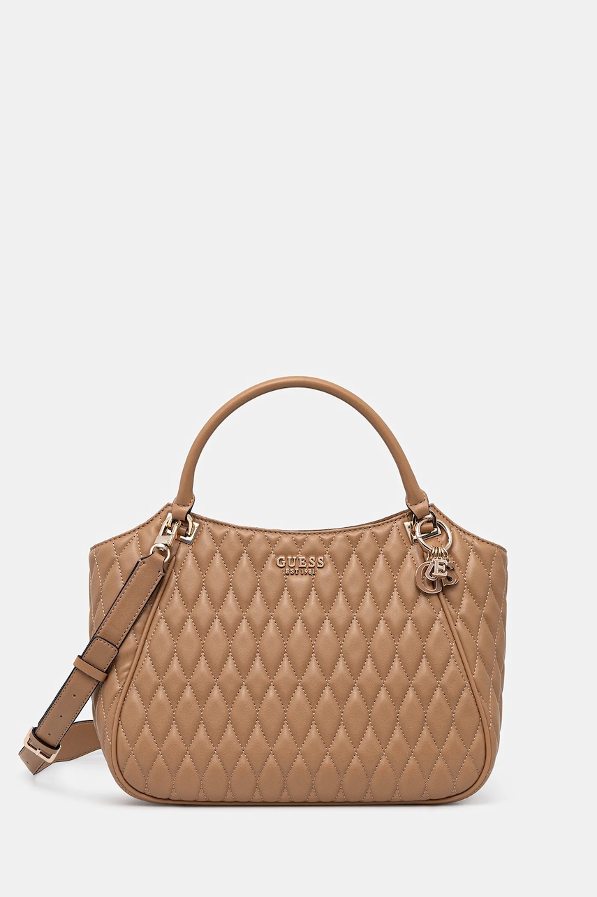 Levně Kabelka Guess VALLA béžová barva, HWQG81 22220