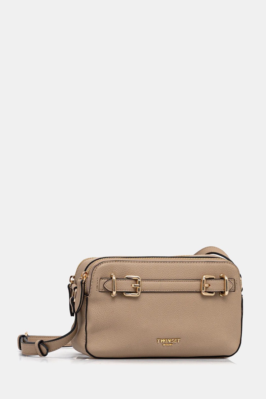 Τσάντα Twinset χρώμα: μπεζ, 252TB7012 φωτογραφία