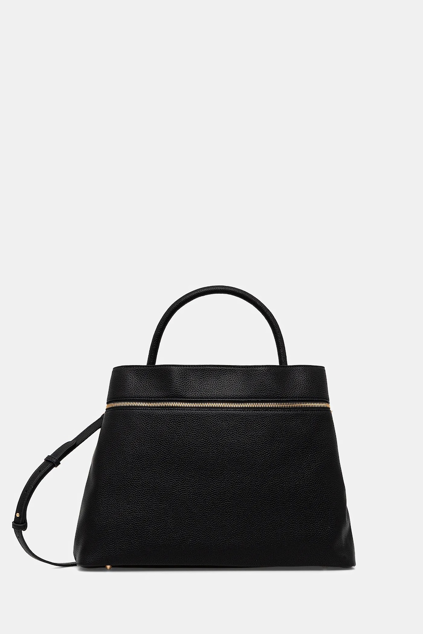 Kožená kabelka Twinset černá barva, 252TD8260