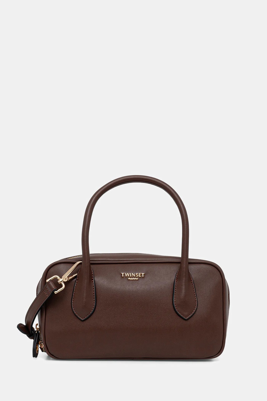 Levně Kabelka Twinset hnědá barva, 252TD8062