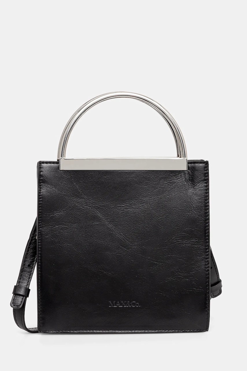 MAX&Co. geantă de piele culoarea negru, 2526516036200