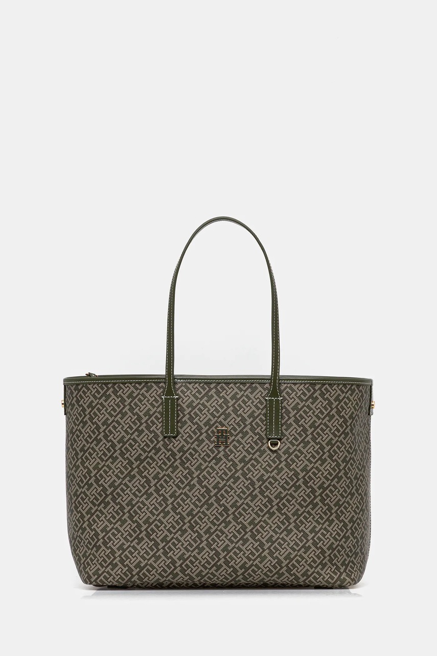 Levně Kabelka Tommy Hilfiger zelená barva, AW0AW17696