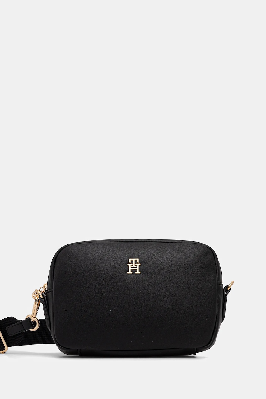 Levně Kabelka Tommy Hilfiger černá barva, AW0AW17702