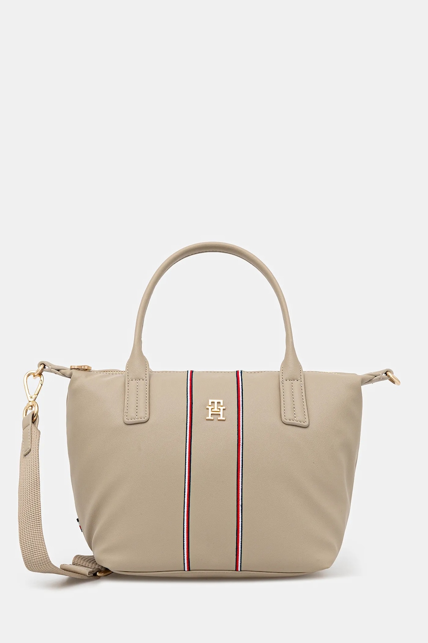 Levně Kabelka Tommy Hilfiger béžová barva, AW0AW17998