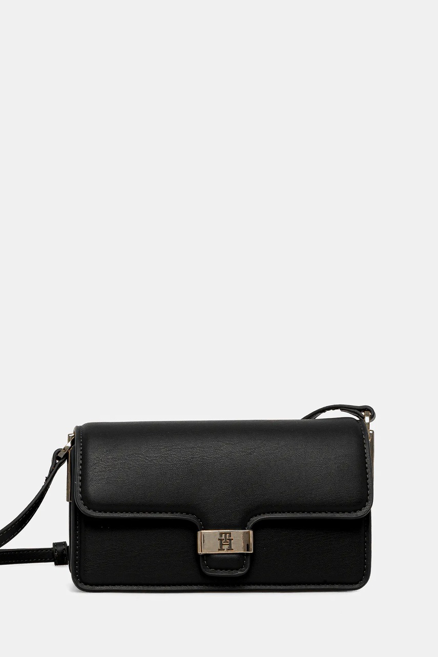 Levně Kabelka Tommy Hilfiger černá barva, AW0AW18028