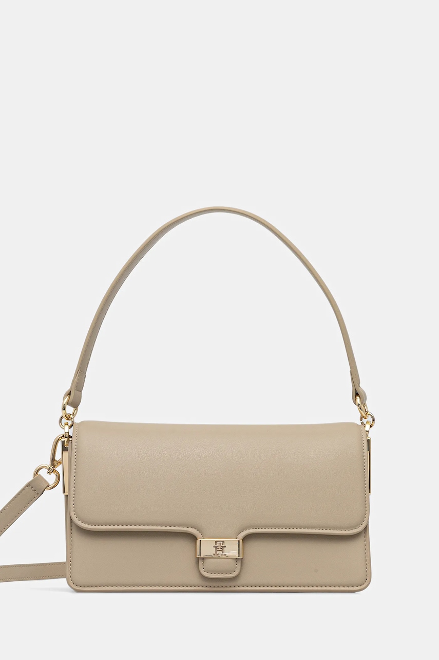Levně Kabelka Tommy Hilfiger béžová barva, AW0AW18029
