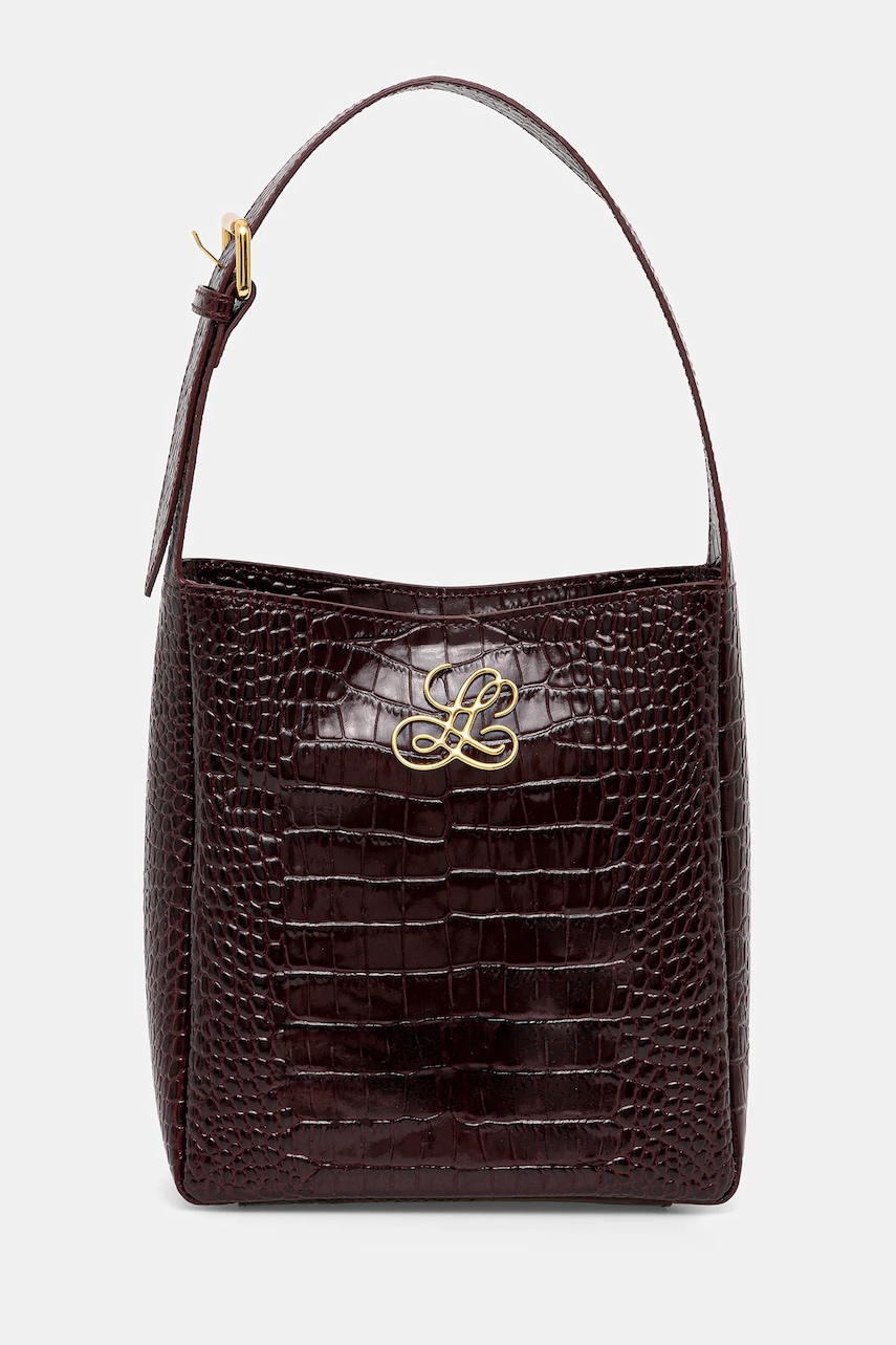 Luisa Spagnoli poșetă de piele culoarea bordo, 542513