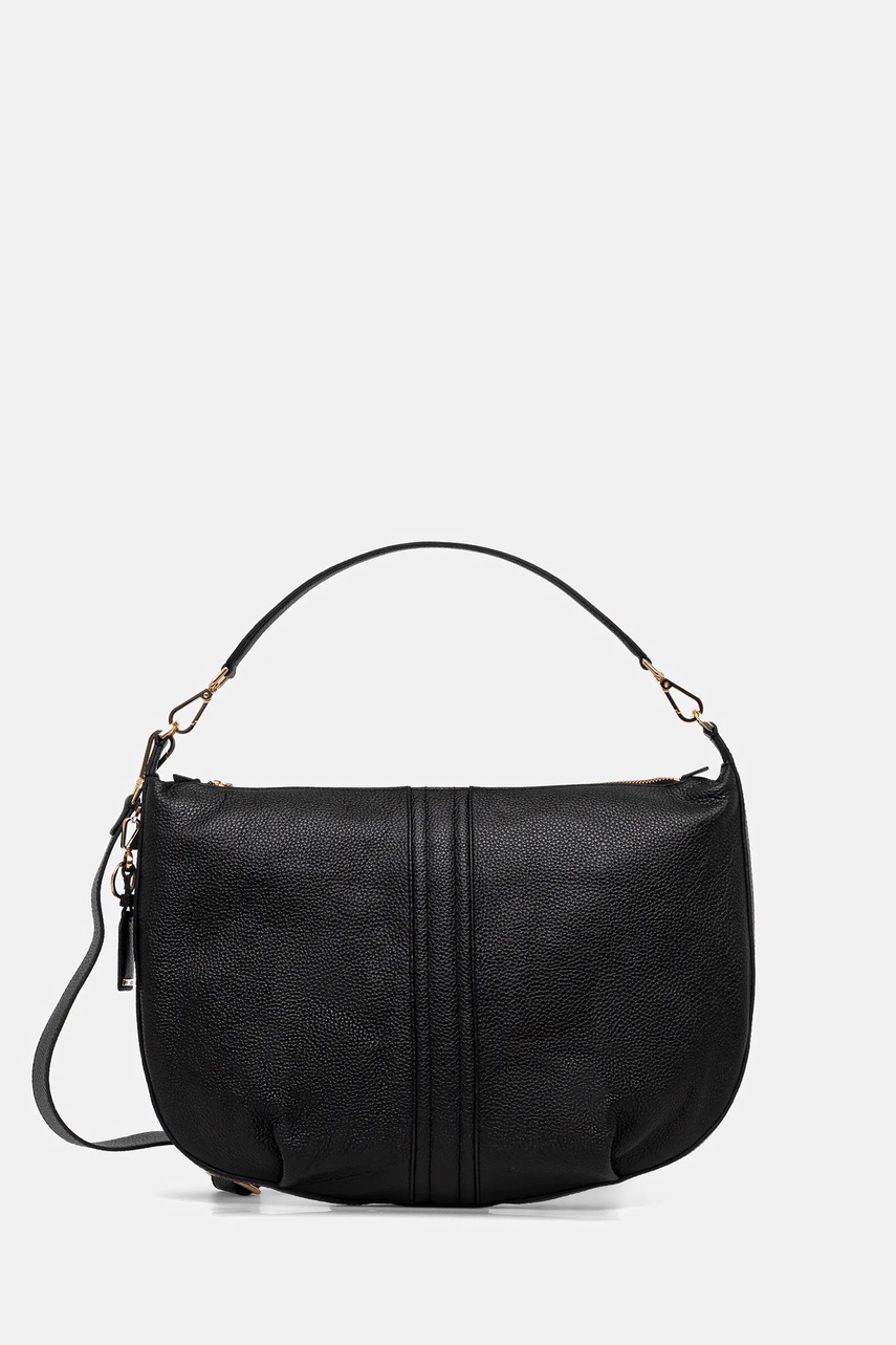 Geox poșetă de piele AURELYI culoarea negru, D36KYA 00046