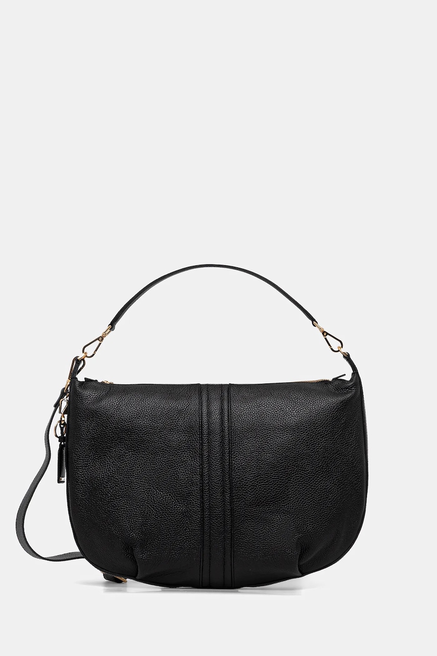 Geox poșetă de piele AURELYI culoarea negru, D36KYA 00046