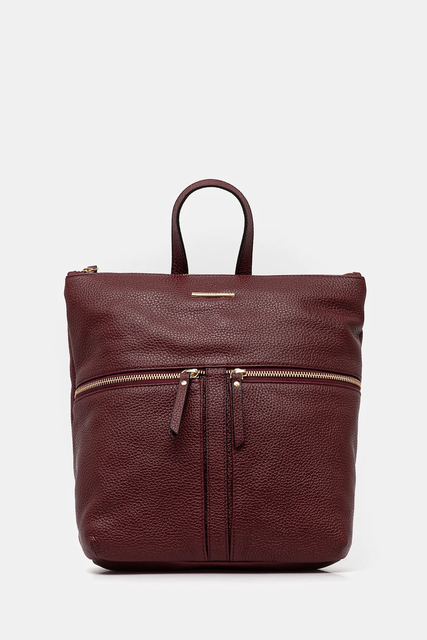 Geox ghiozdan de piele IRENIE culoarea bordo, mare, uni, D25JVA 00046