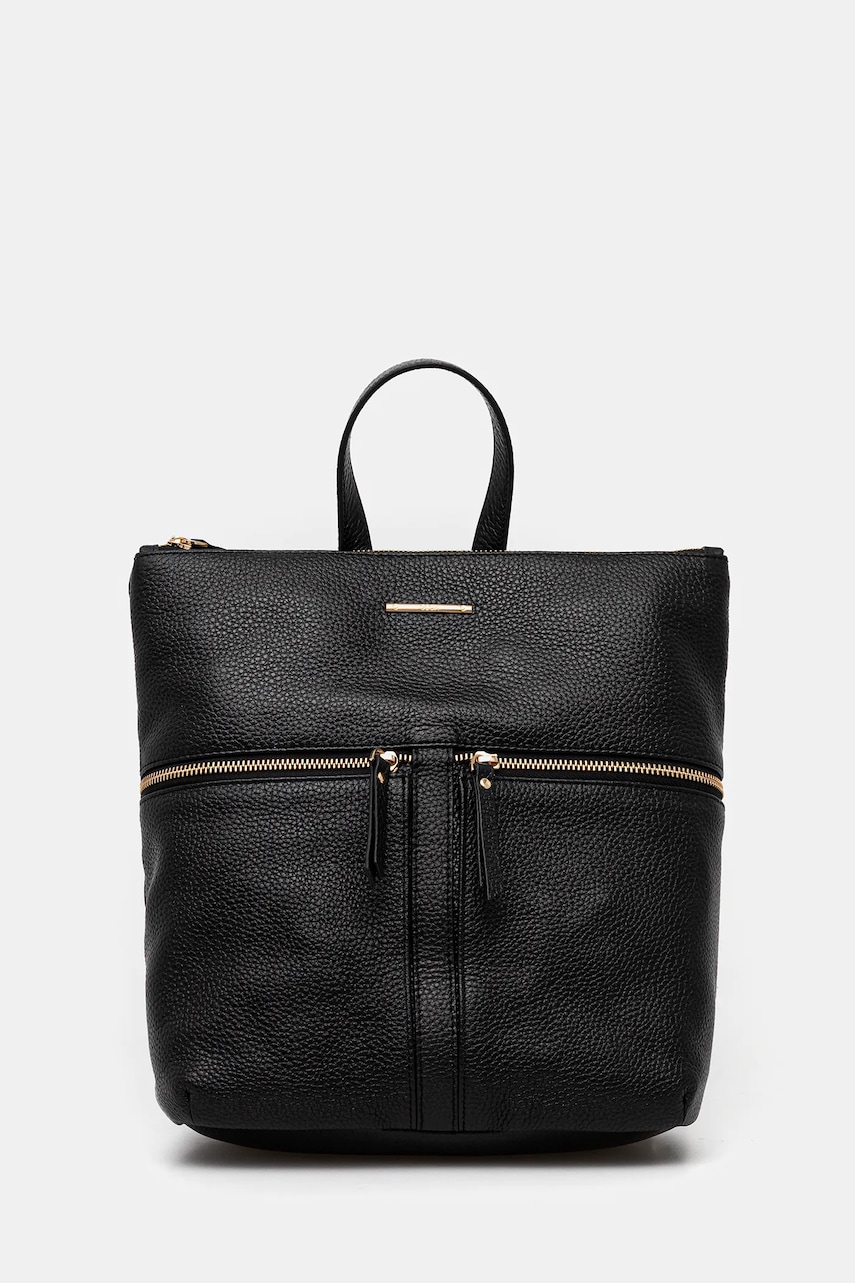 Geox ghiozdan de piele IRENIE culoarea negru, mare, uni, D25JVA 00046