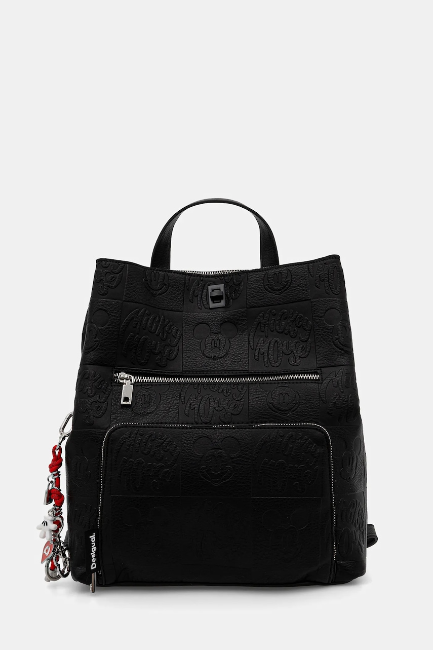 Desigual rucsac ALL MICKEY SUMY culoarea negru, mic, cu imprimeu, 25WAKP02