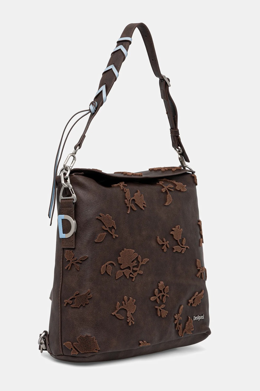 Сумочка Desigual STENCIL FLOCADO цвет коричневый 25WAKP16