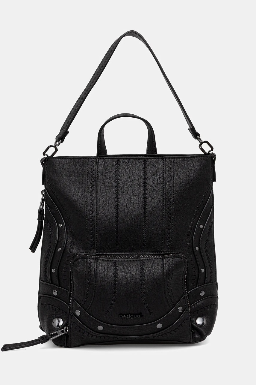 Desigual rucsac EMBRO PATCH PRETORIA culoarea negru, mic, 25WAKP24