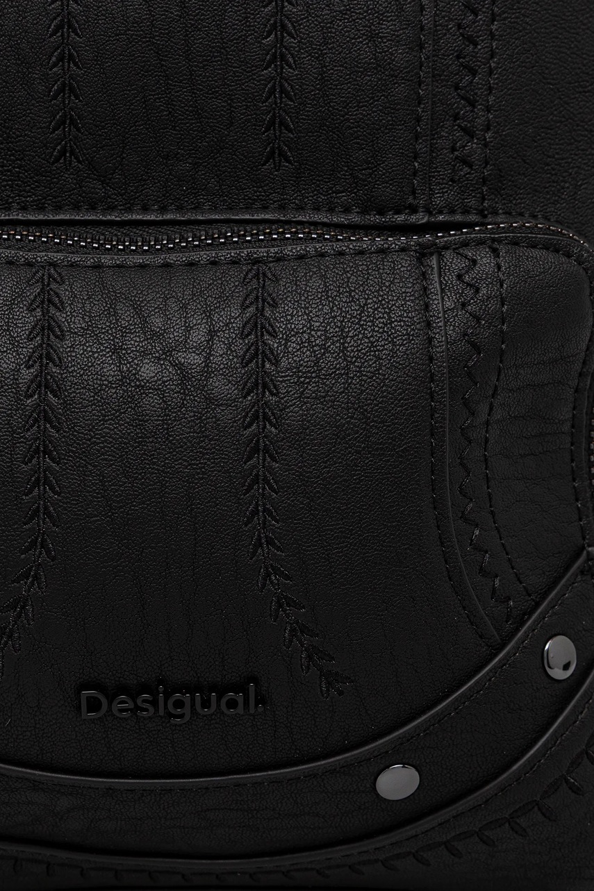 Σακίδιο πλάτης Desigual EMBRO PATCH PRETORIA χρώμα: μαύρο, 25WAKP24 φωτογραφία