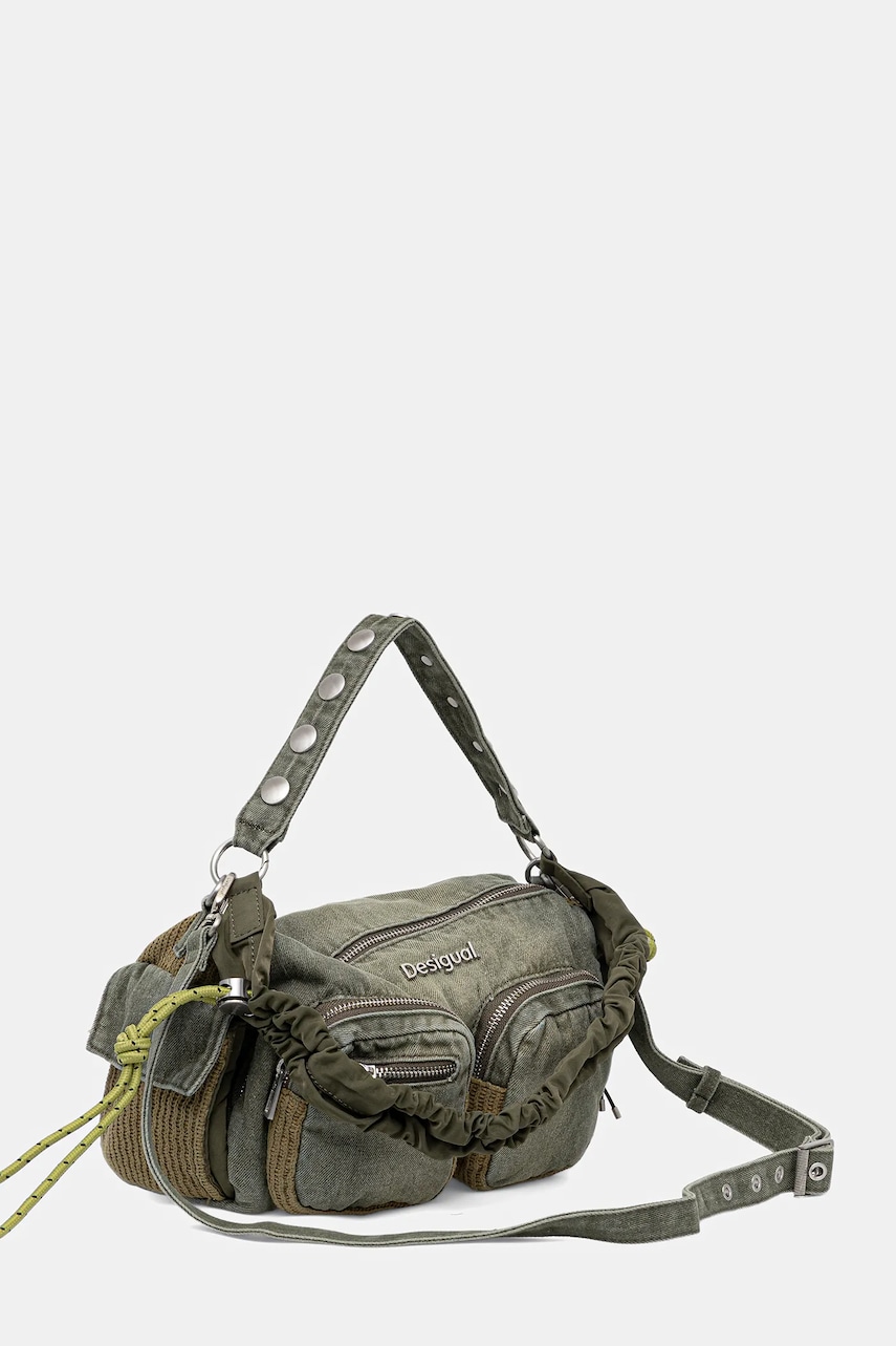 Джинсовая сумка Desigual BRAVO HYBRID DENIM HAB цвет зелёный 25WAXD03 Джинсовая сумка Desigual BRAVO HYBRID DENIM HAB цвет зелёный 25WAXD03