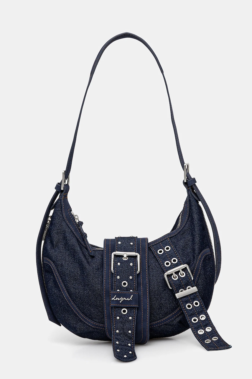 Desigual geantă de blugi BINDELLA CA culoarea bleumarin, 25WAXD24