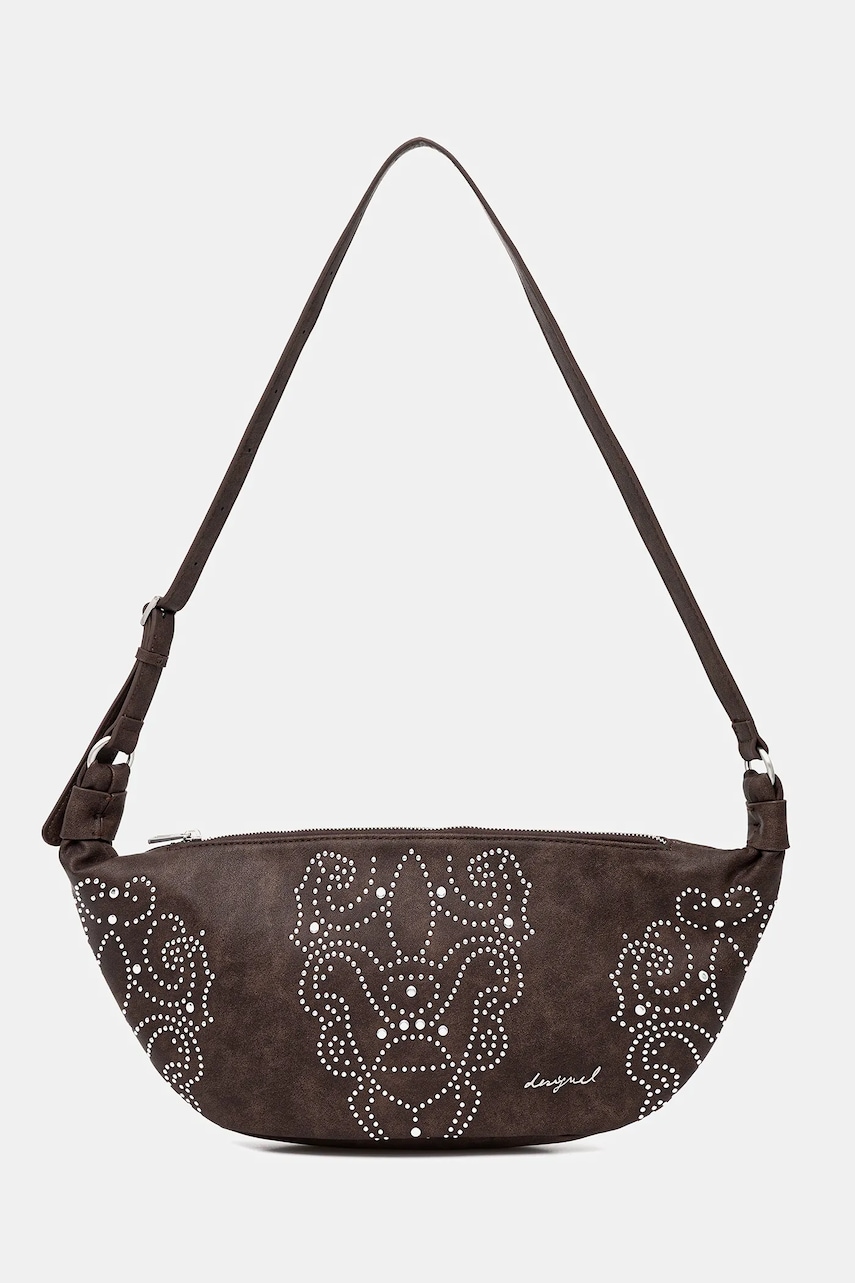 Desigual poșetă POKER FACE MUNSTE culoarea maro, 25WAXP33