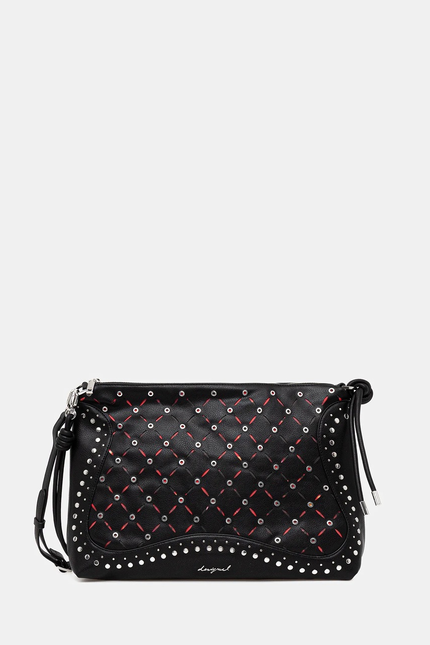 Levně Kabelka Desigual YANKEE LEIRIA MINI BL černá barva, 25WAXP37
